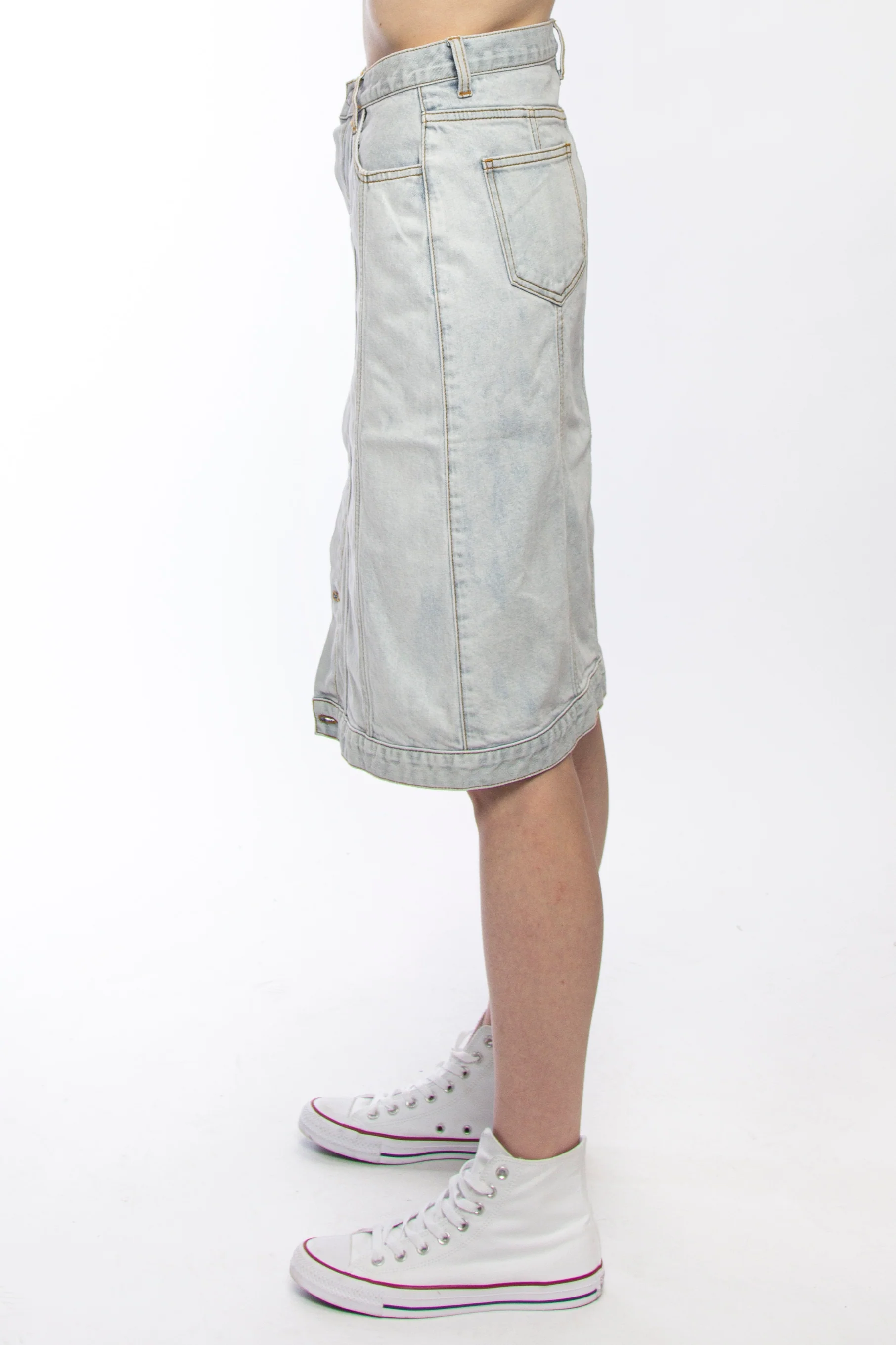 Notvoiceo Button Skirt - Notvoiceo