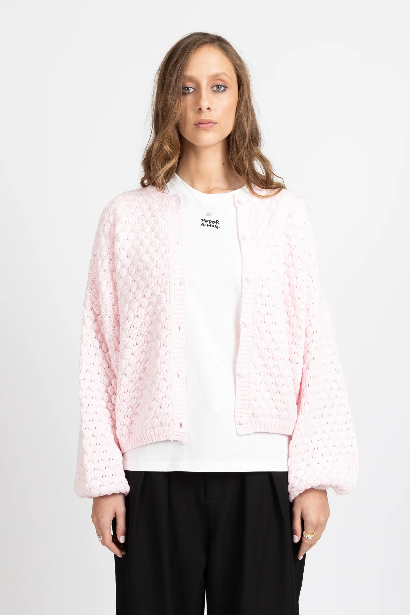 Notvoiceo Honeycomb Cardi - Notvoiceo