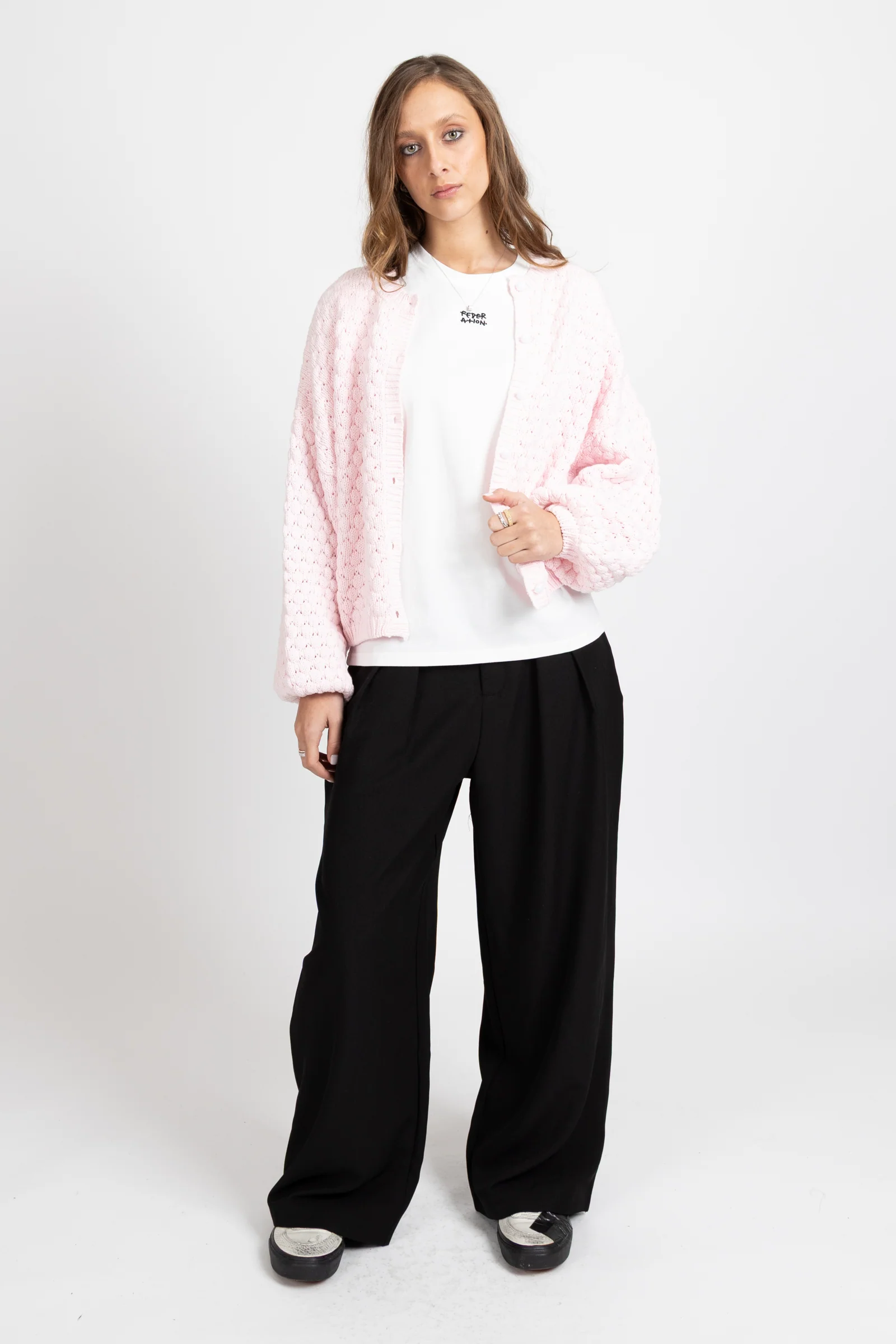 Notvoiceo Honeycomb Cardi - Notvoiceo