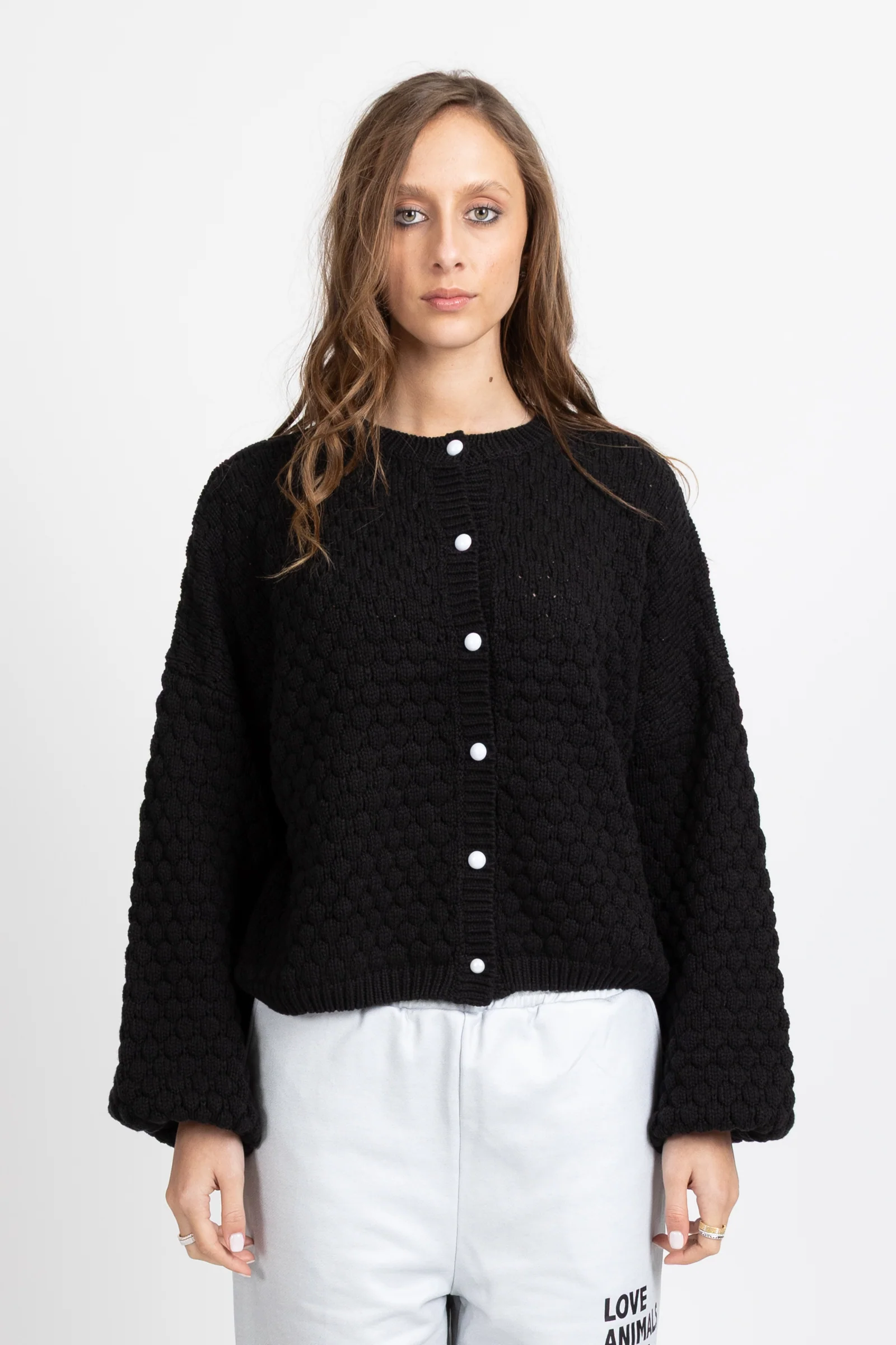 Notvoiceo Honeycomb Cardi - Notvoiceo
